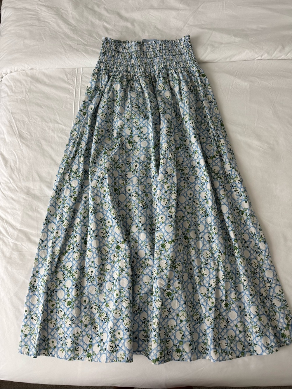 Hill House Light Blue Floral Maxi Dress Two-Piece - Picture 4 of 7